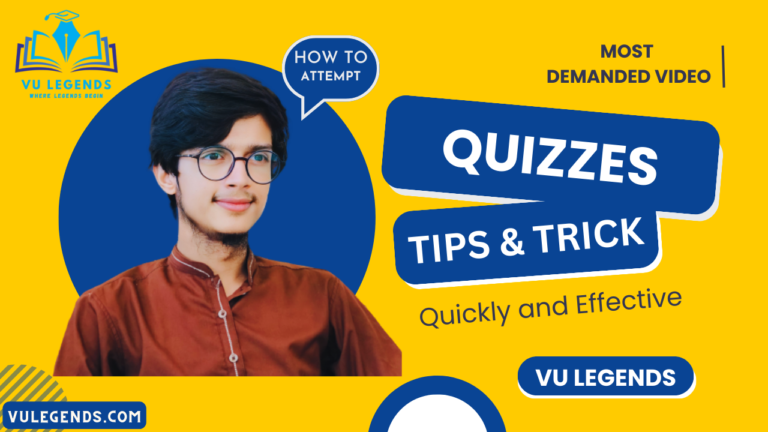How to Attempt Quizzes & Score Full Marks | VU Legends Revealed!