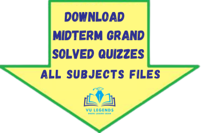 Download All Subjects Midterm Grand Solved Quizzes by VU Legends